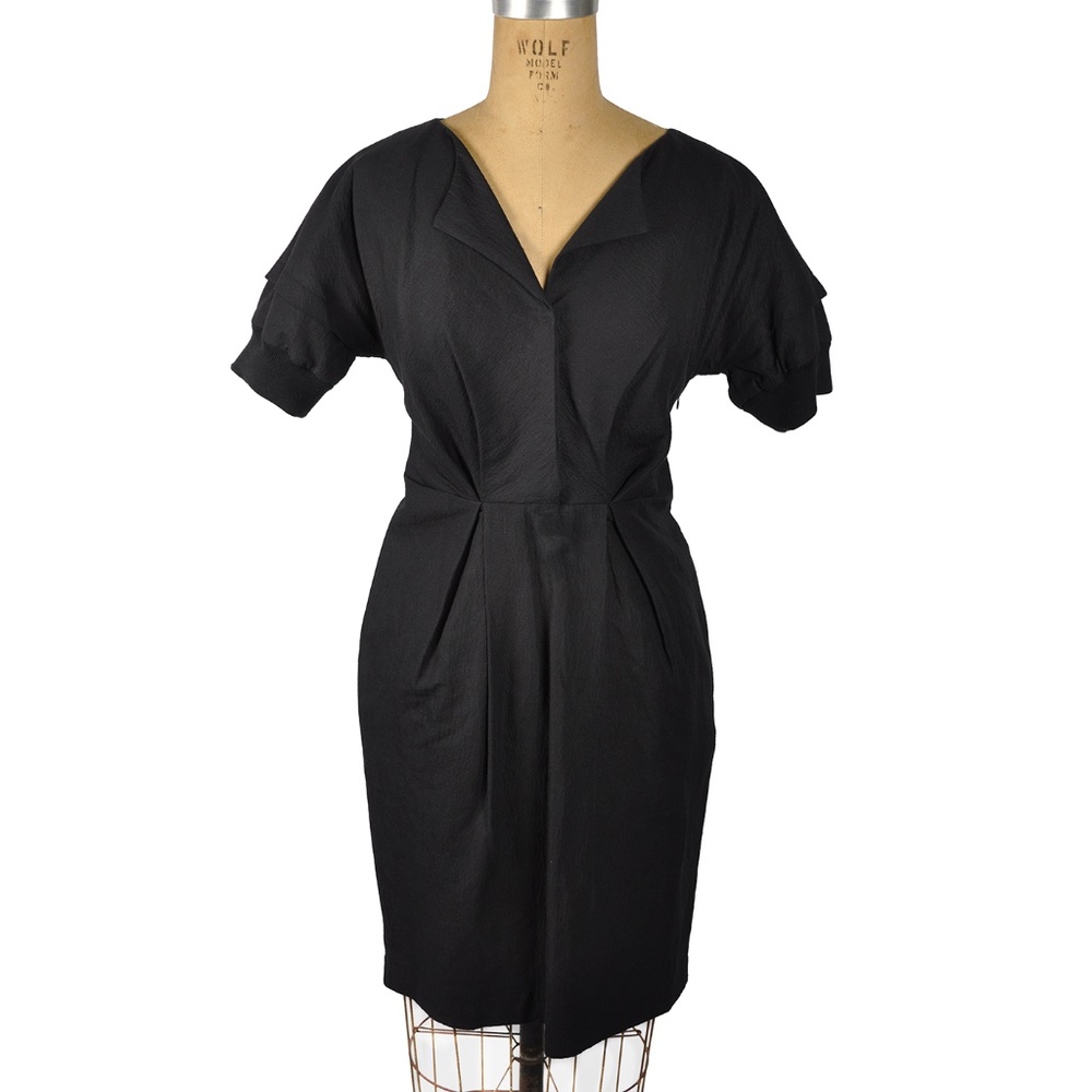 PRINGLE of SCOTLAND Black Cotton & Ramie Dress